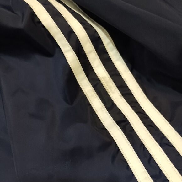 vintage adidas jacket Mens Size 2XL Navy Zip Button Parka - Picture 6 of 15